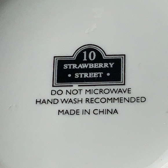 10 STRAWBERRY STREET MUG SILVER METALLIC LACE FOOTED 12 FL OZ - Picture 8 of 8